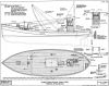 Diesel Ring Net Fishing Boat - Elevation & Deck Plan