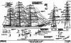 Clipper Ship "Cutty Sark" - Sail and Rigging Plan