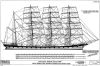 Ross Shire built Famous Steel Four-Mast Barque - Sail and Rigging Plan by Thomas Law